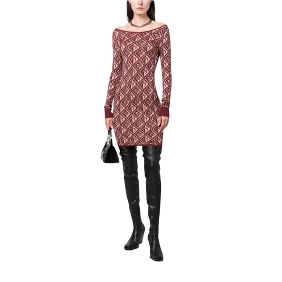 Marine Serre Dresses & Skirts - NWT Marine Serre Moon Diamond Jacquard Mini Dress Small S Celestial Fall Iconic